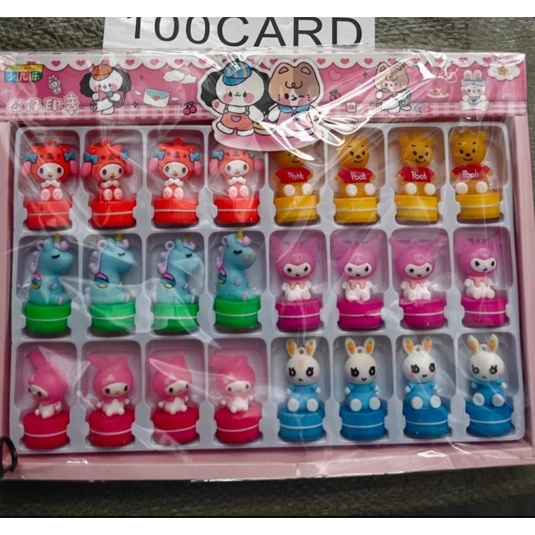 

Kejar Sekarang Stempel Boneka Karet Kuromi Dll 24pc box