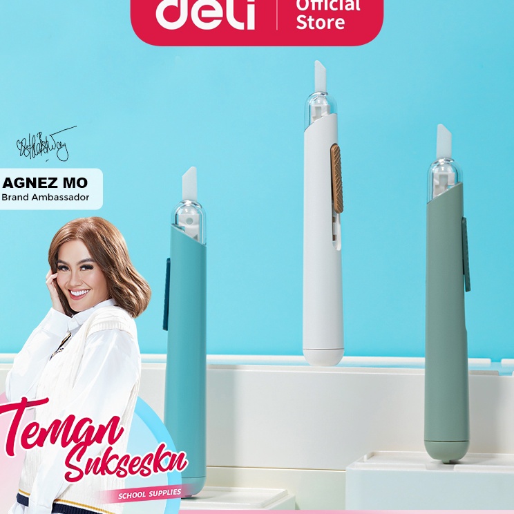 

Free Pengemasan Deli Cutter Pisau Pemotong Kertas Ceramic Blade Anti Karat TD261