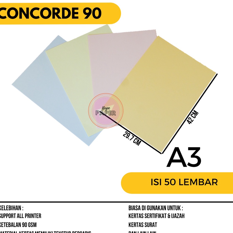 

Serbu Untung Kertas Concorde A3 9gr isi 5 lembar Concorde A3 9gr