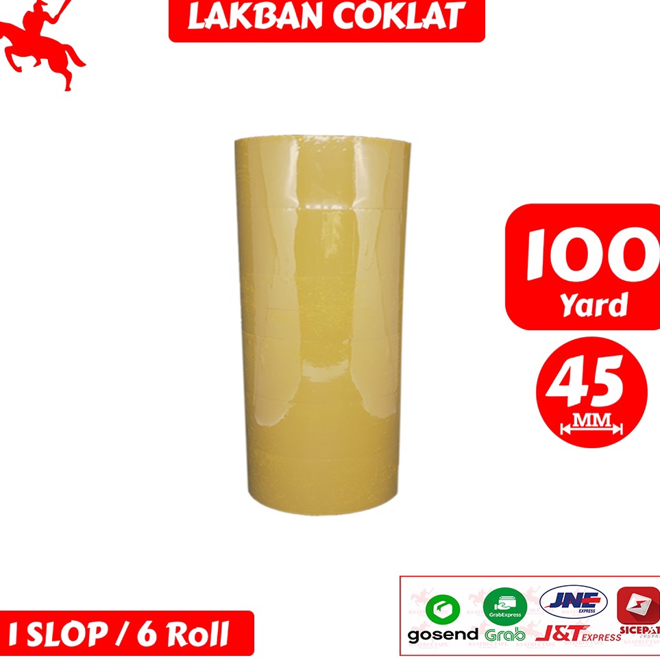 

Kejar Obral Lakban OPP Tape Lakban Coklat KSATRIA Tape 1 Yard 1 Slop
