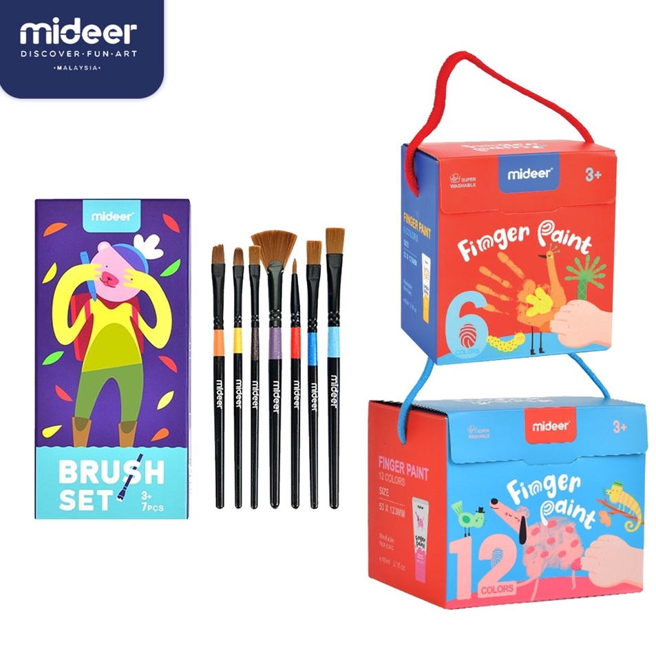 

Hadir Terlaris Mideer Washable Finger Paint Non Toxic Hand Painting Cat Tangan Anak Mideer