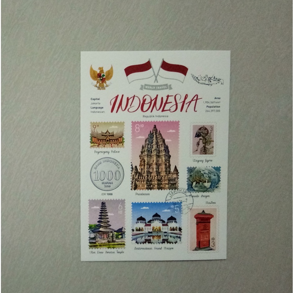 

Sedang Laris WT World Travel Indonesia Postcard series Kartu pos kartupos