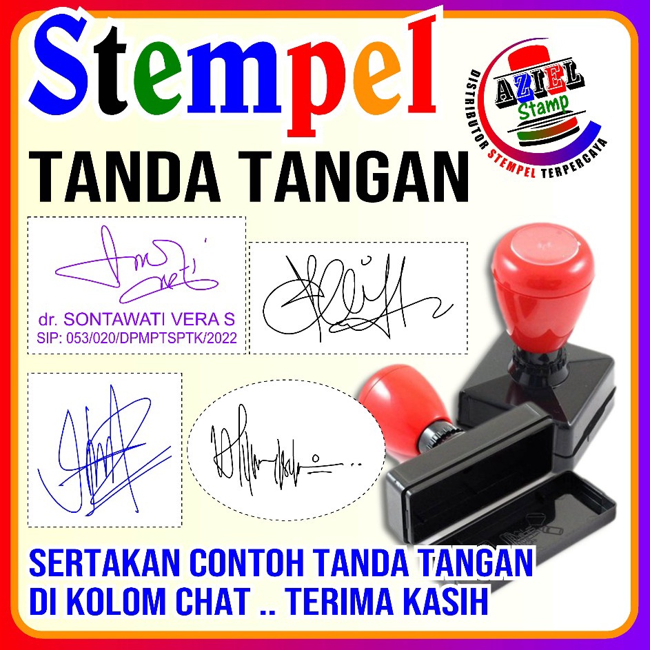 

High Quality STEMPEL OTOMATIS TANDA TANGAN PARAF 1 WARNA