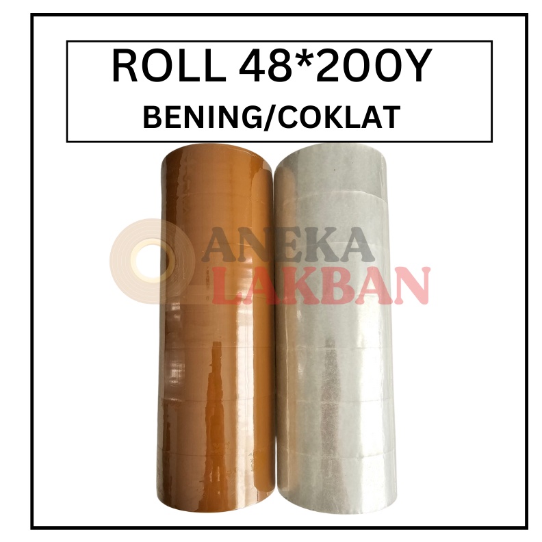 

KODE V6H5 1 ROLL ISI 6 PCS HORICI LAKBAN OPP 2 INCH 48MM x 2 Yard ISOLASI BENING COKLAT TERMURAH