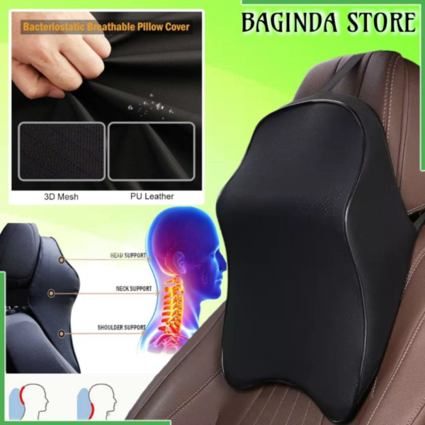Dijual Bantal Leher Kursi Mobil Sandaran Leher Memory Foam Neck Pillow - MODEL 2 Limited