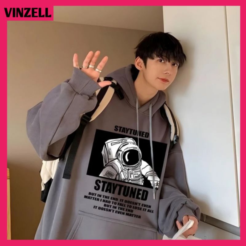 Hoodie BIG SIZE Korean Harajuku Style (S - 6XL) Jaket Jumper Oversize STAYTUNED ASTRONOT NASA Unisex
