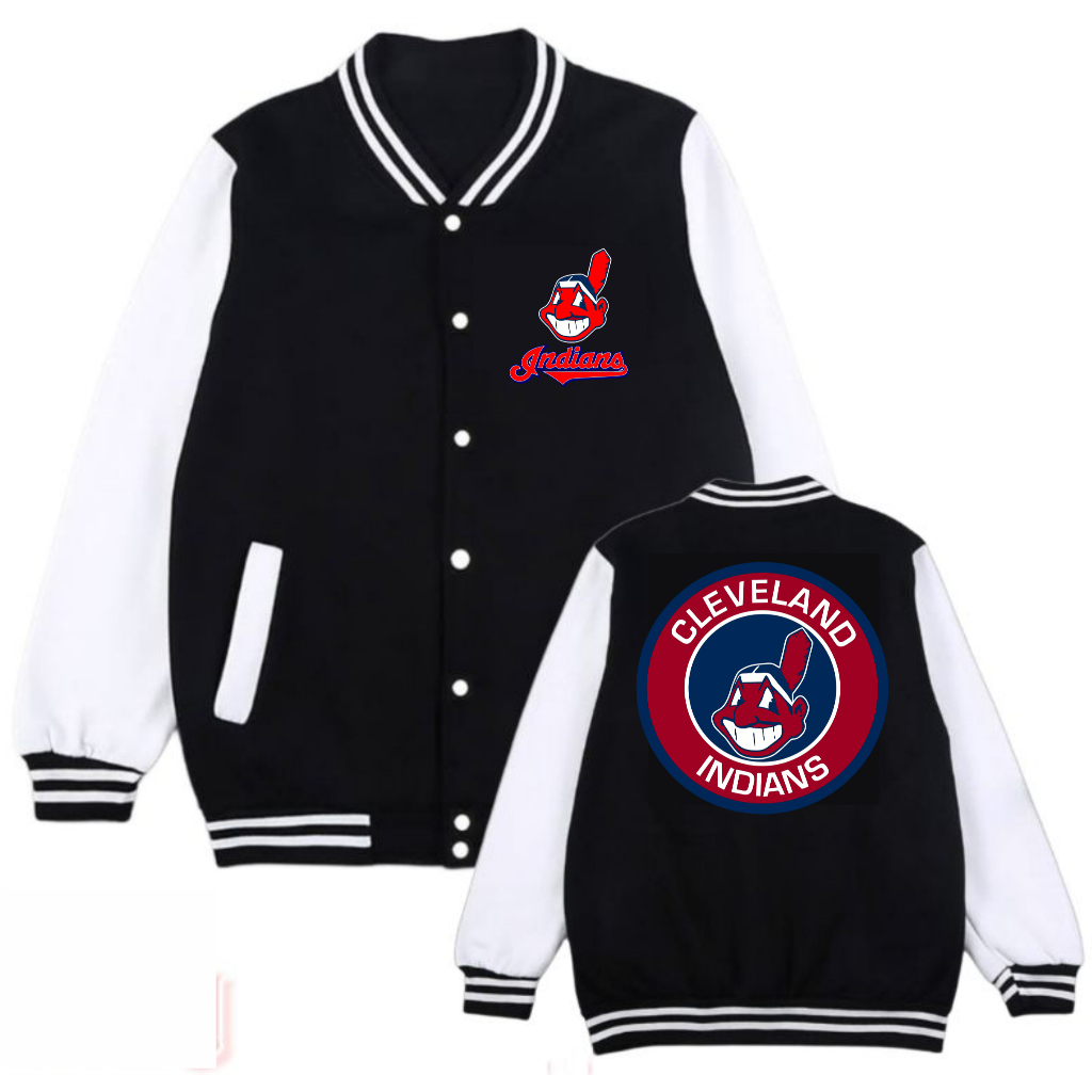 JAKET VARSITY BASEBALL PRIA CLEVELAND INDIANS BIG SIZE JUMBO