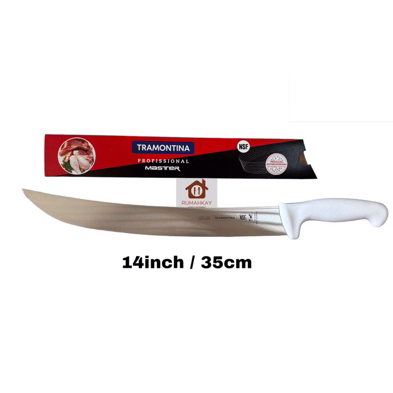 Tramontina Cimeter Butcher Knife 14 inch / Pisau sembelih pengupas kulit 36cm 24610/084