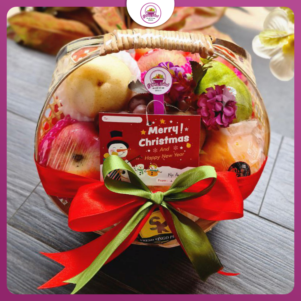 

Parcel Buah Segar Premium Keranjang Cincin Small Free Kartu Ucapan Bunga Pita Hampers Lebaran Natal Christmas Hospitality Lamaran