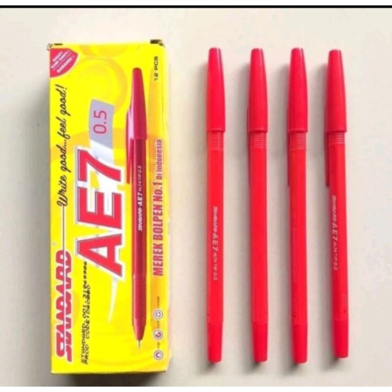 

Bolpoin Standar Merah AE7 1Pack (12pcs)