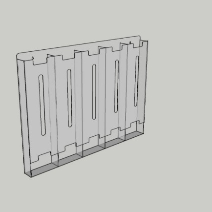 Terlaris Akrilik Display Rak Mie Instan ( 5 Slot Dinding )