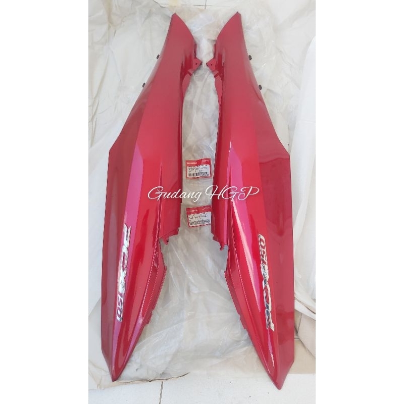 Cover Body L & R Set Red Maroon Lengkap Emblem Honda PCX 150CBU Thailand 83550 83650-KZY-701ZC Ori H
