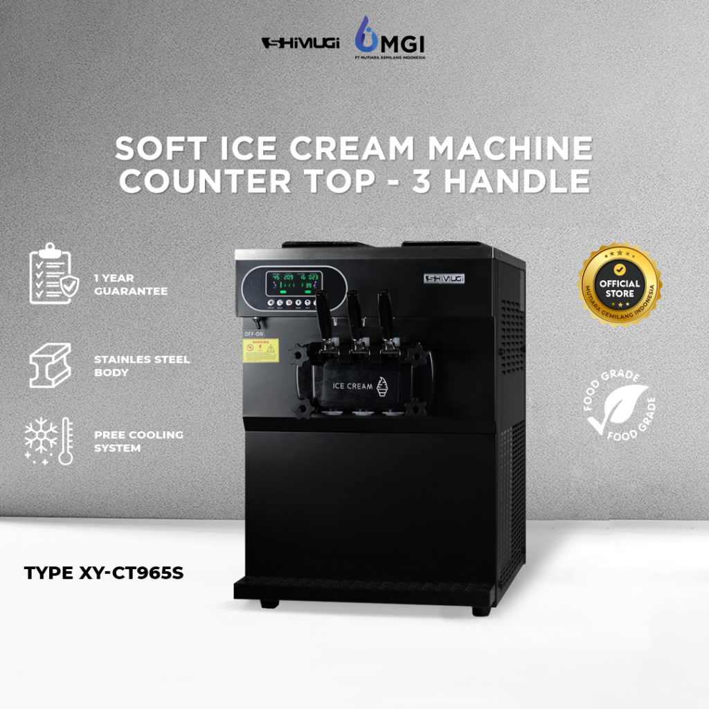 SHIMUGI Mesin Soft Ice Cream Machine / Es Krim Soft Serve/ Pembuat Es Krim Lembut mutiaragemilang.id