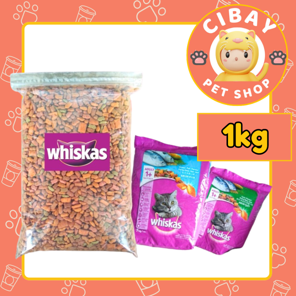 whiskas repack 1kg makanan kucing kering whiskas