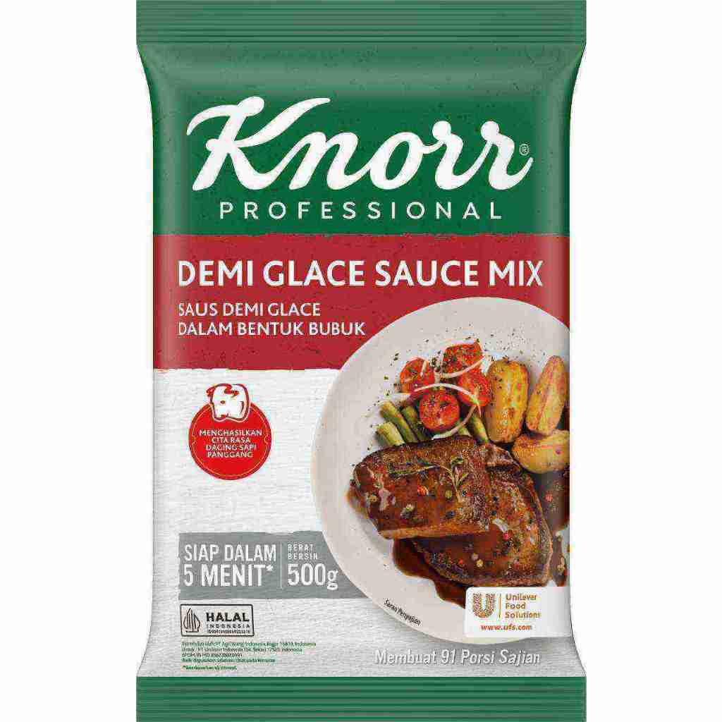 

Knorr Demi Glace Sauce Mix 500 Gram Refill Pack/Bubuk Saos Steak