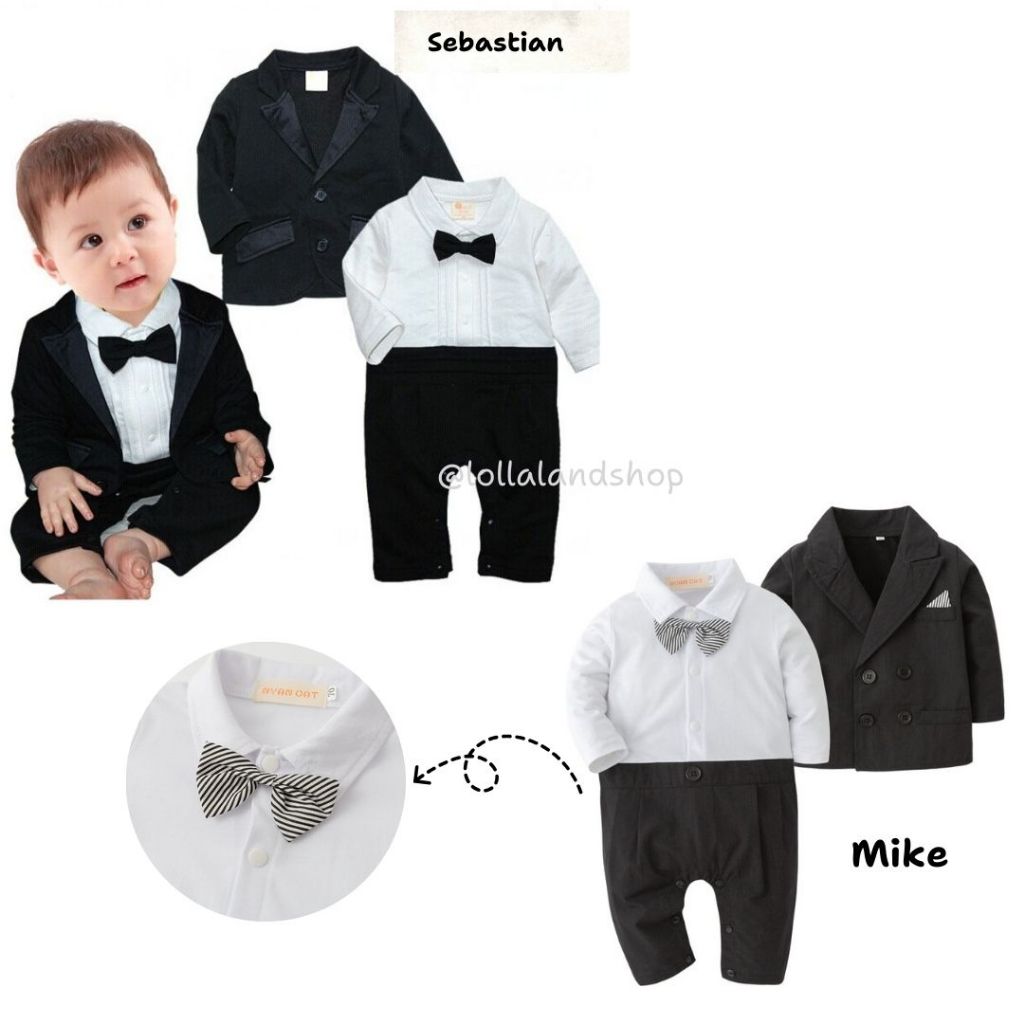 Jas Bayi Formal Setelan Pesta Bayi Setelan Jas Hitam Lebaran Sebastian