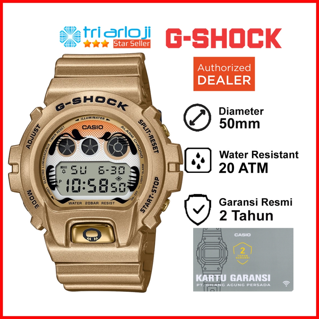 Casio G-Shock DW-6900GDA-9DR Jam Tangan Pria GSHOCK DARUMA DW6900GDA-9 DW6900GDA DW-6900GDA LIMITED 