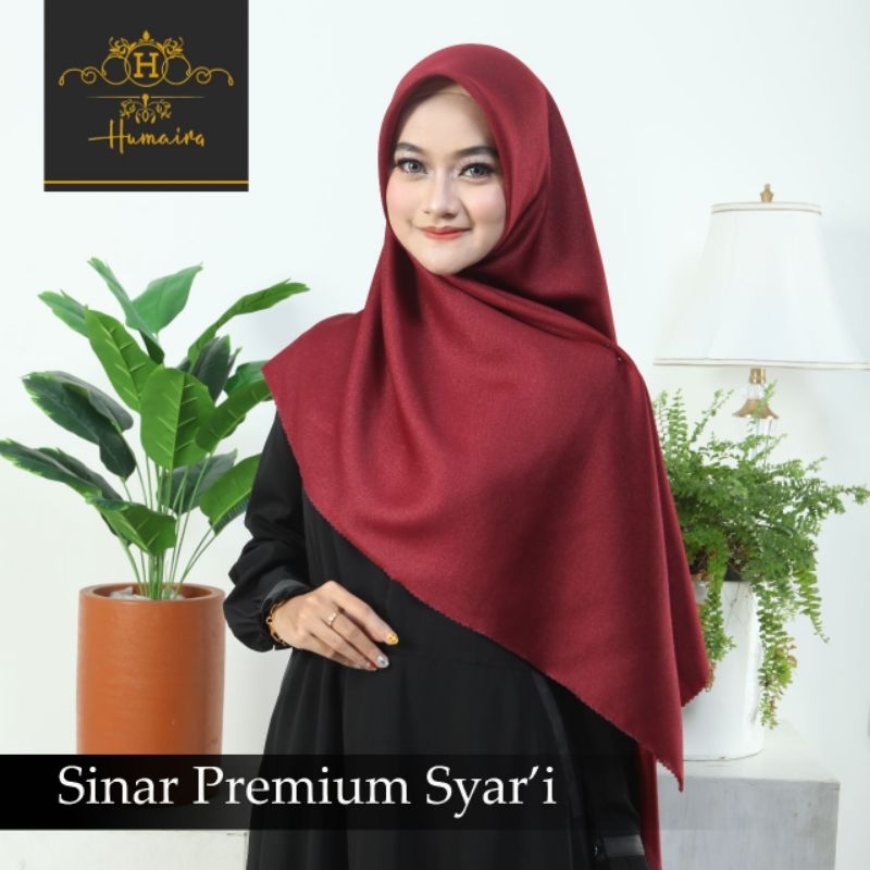 HUMAIRA-Hijab segiempat Sinar Premium Syar'i/Kerudung segiempat Sinar Premium Syar'i