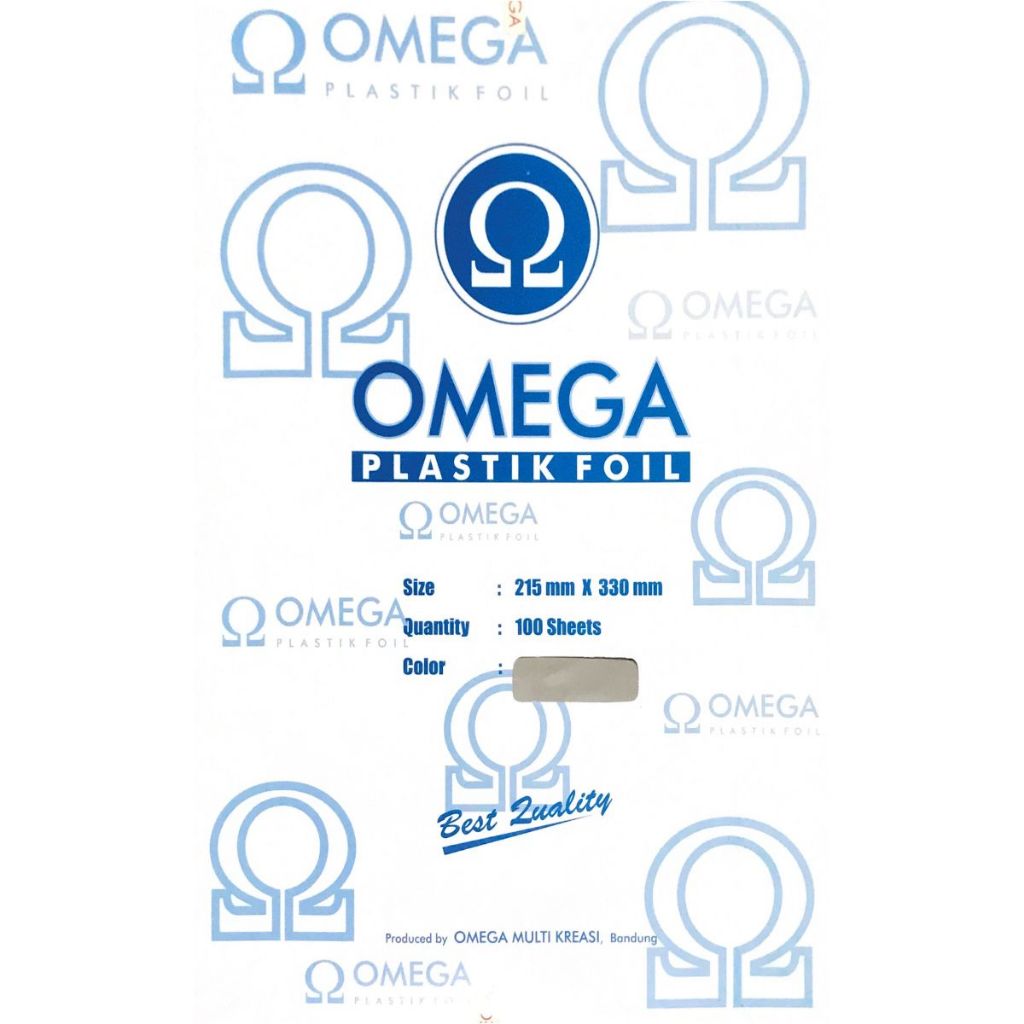 

Omega Plastik Foil Transfer Tulisan Hitam ke Silver / Perak