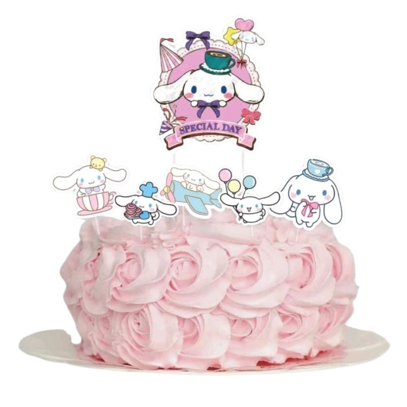 Cake Topper CINNAMOROLL hiasan kue Happy Birthday dekorasi kue cake Topper kue ulang tahun CINNAMORO