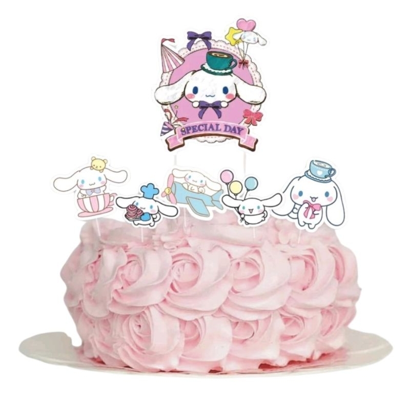 Cake Topper CINNAMOROLL hiasan kue Happy Birthday dekorasi kue cake Topper kue ulang tahun CINNAMORO