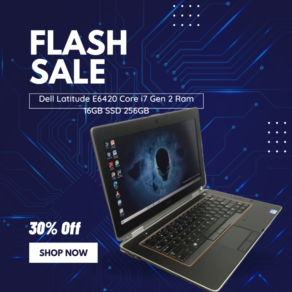 Laptop Dell Latitude E6420 Core i7 Gen 2 Ram 16GB SSD 256GB Murah Siap Pakai