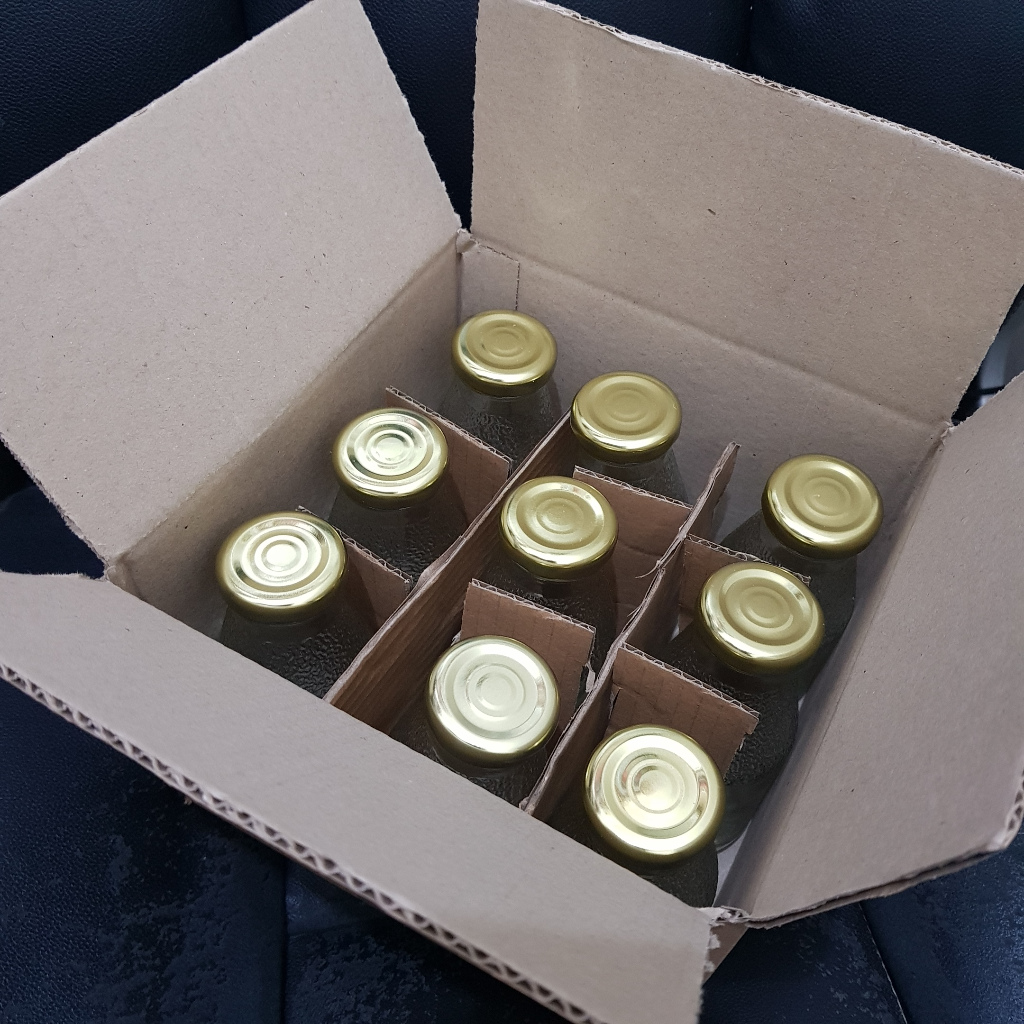 ( 9 ) PCS 200ML BOTOL JUS KACA / BOTOL JUICE KACA 200 ML / BOTOL JUICE KACA