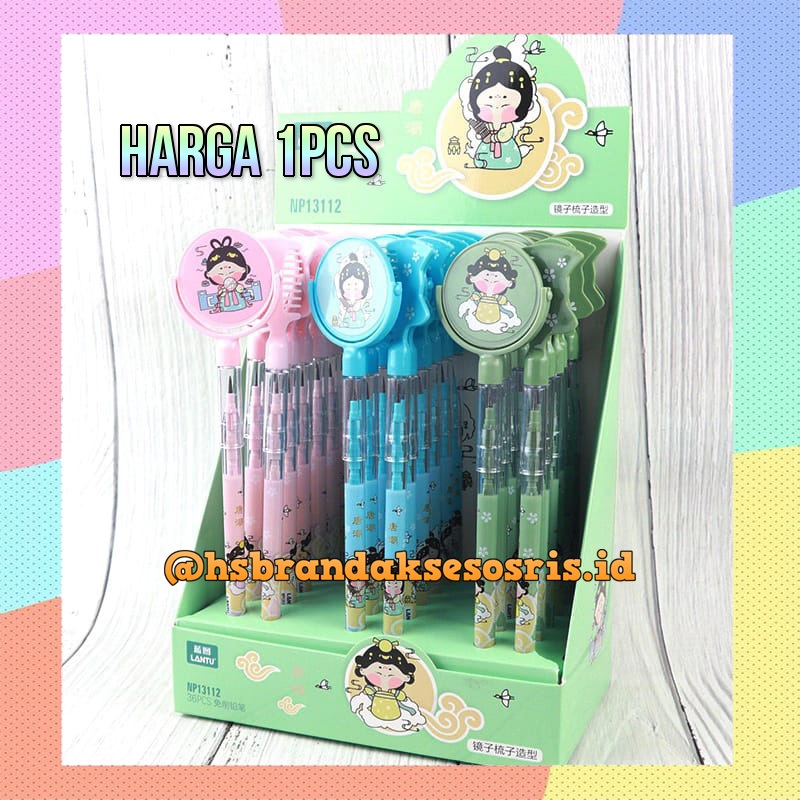 

PENSIL SUNSUN MOTIF KACA & SISIR / PENSIL LANTU LUCU / PENSIL SAMBUNG / PINSIL BENSIA / CUTE STACKING PENCIL / PSS8855