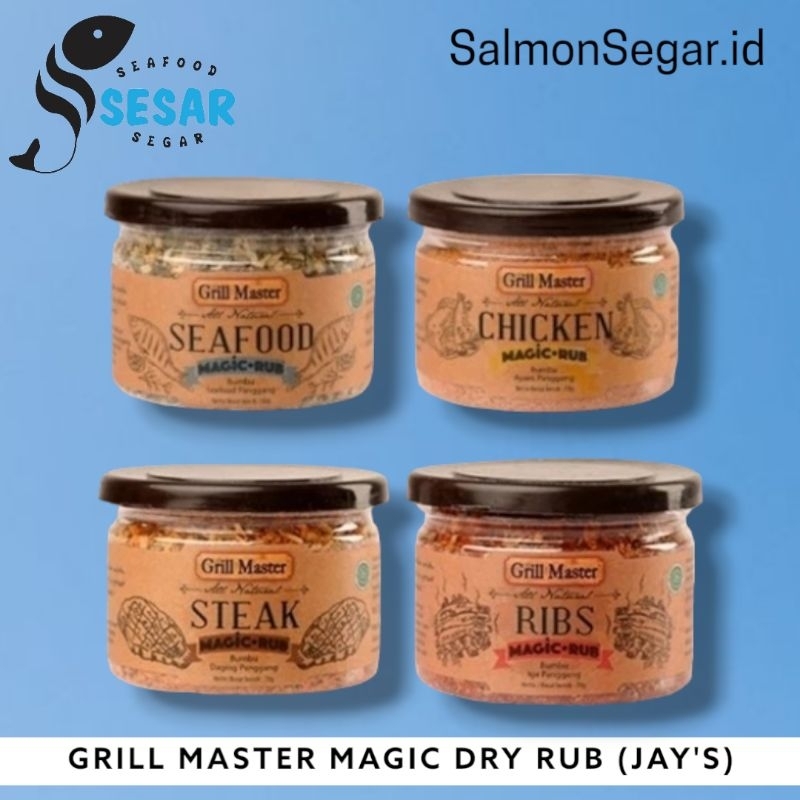 

Jays Grill Master Magic Dry Rub : STEAK / SEAFOOD / RIBS