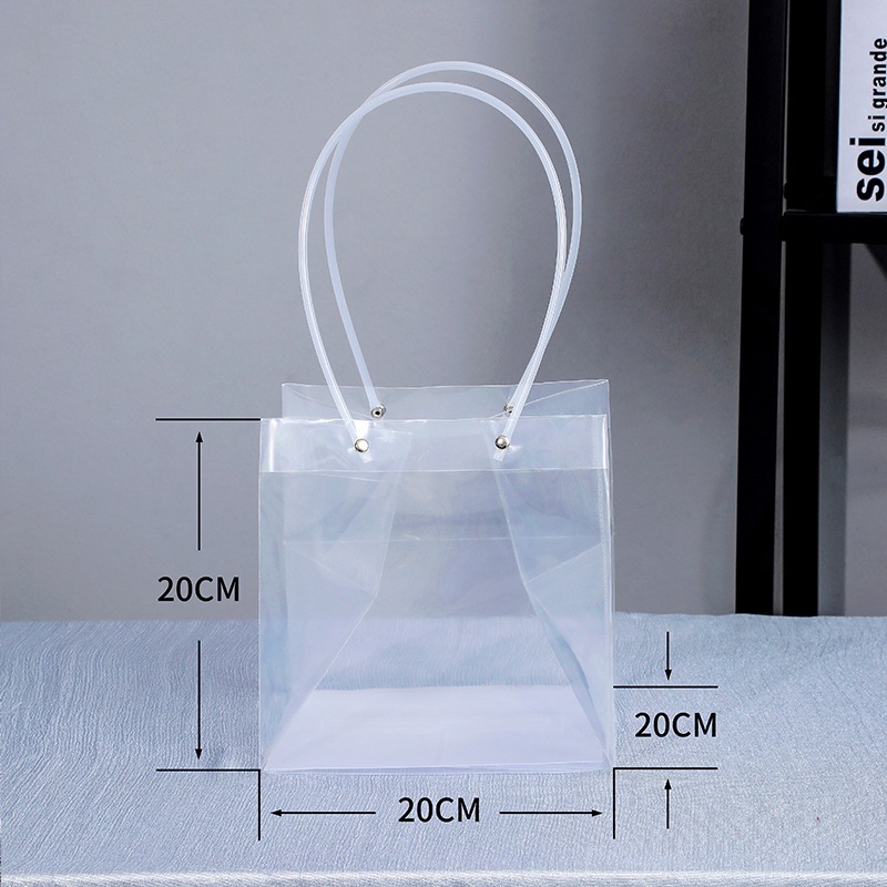 

[MIN ORDER 5 PCS] Tas kado transparant waterproof bunga hampers idul fitri natal