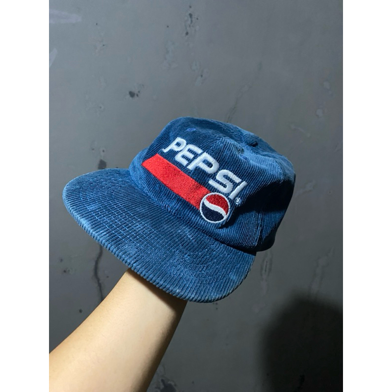 Corduroy Vintage hat "Pepsi"