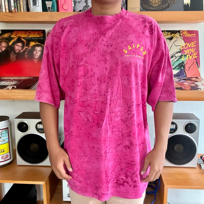 Kaos Vintage Saipan Tie Dye Saipan Fishes of Micronesia | Oversized T-shirt