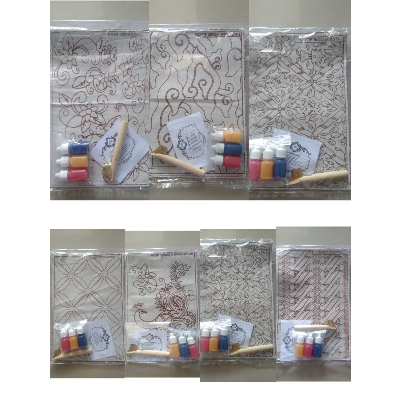 

Alat Batik Canting Paket Belajar Membatik Lengkap Kain, cat batik, canting