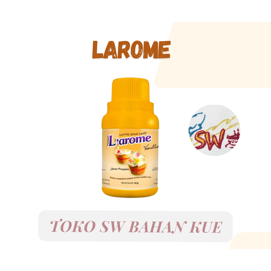 

LAROME PERISA KUE / BUBUK VANILA SUSU BOTOL 40 GR | 50 GR