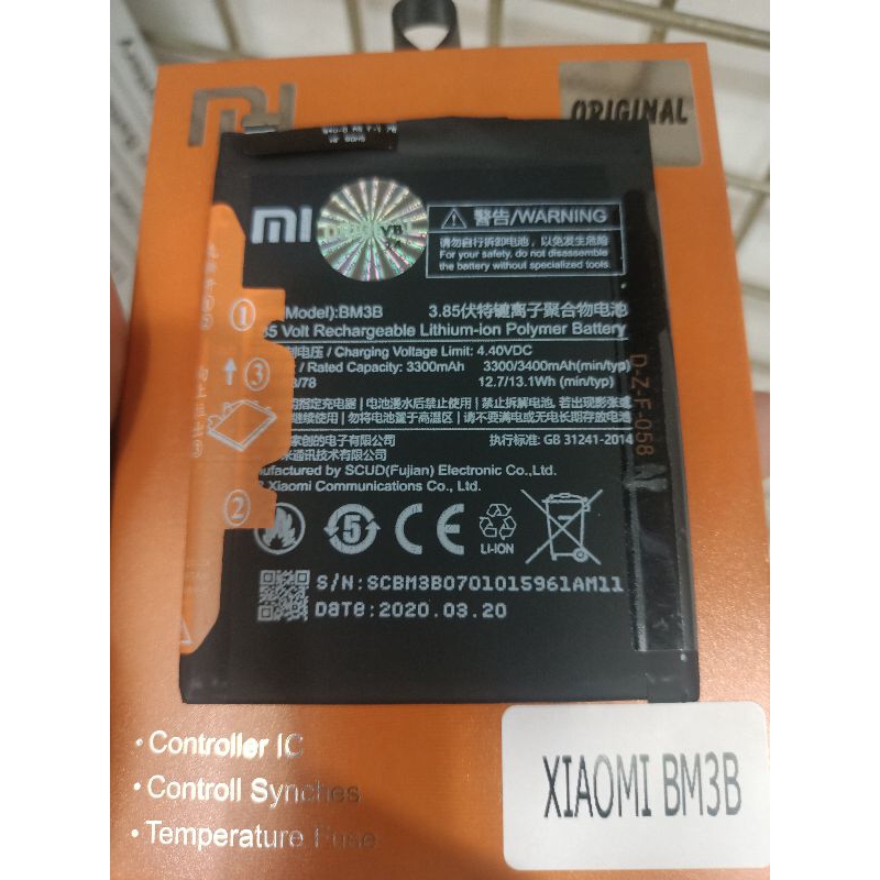 Baterai batre batrai Xiaomi  Mi mix 2s/BATRE Xiaomi BM3B original