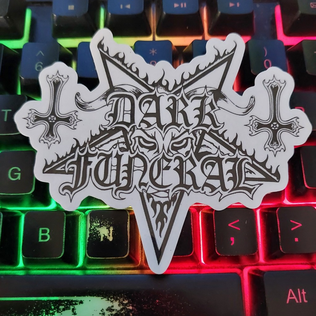 

Stiker Dark Funeral - Sticker Logo Band Black Metal - Stiker Cutting