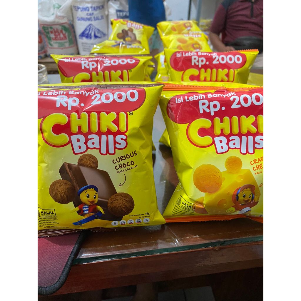 

Chiki Balls Coklat Keju 1 Renceng 10 Bks @16gram