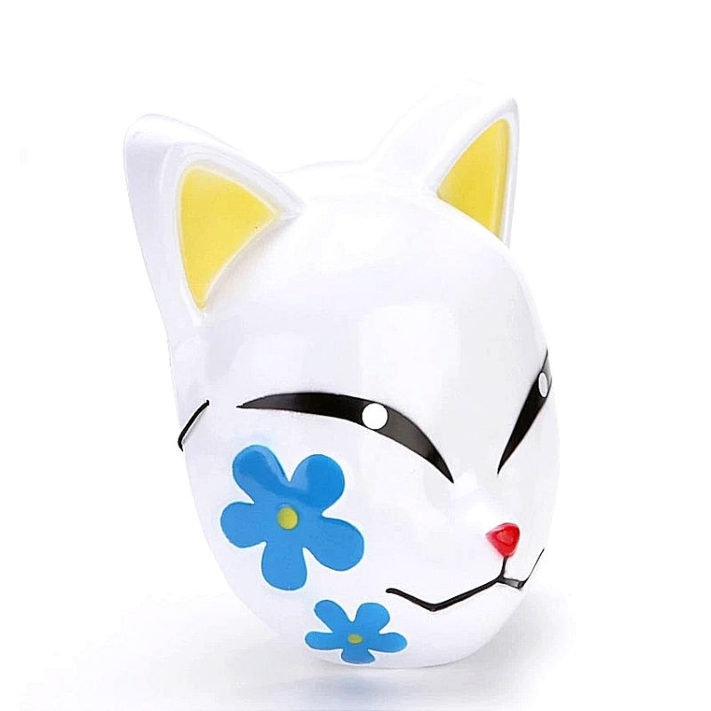 iDk90 Demon Slayer Topeng Anime Cosplay japanese fox mask Rubah Uniform Japan Bunsakai Anbu Demon