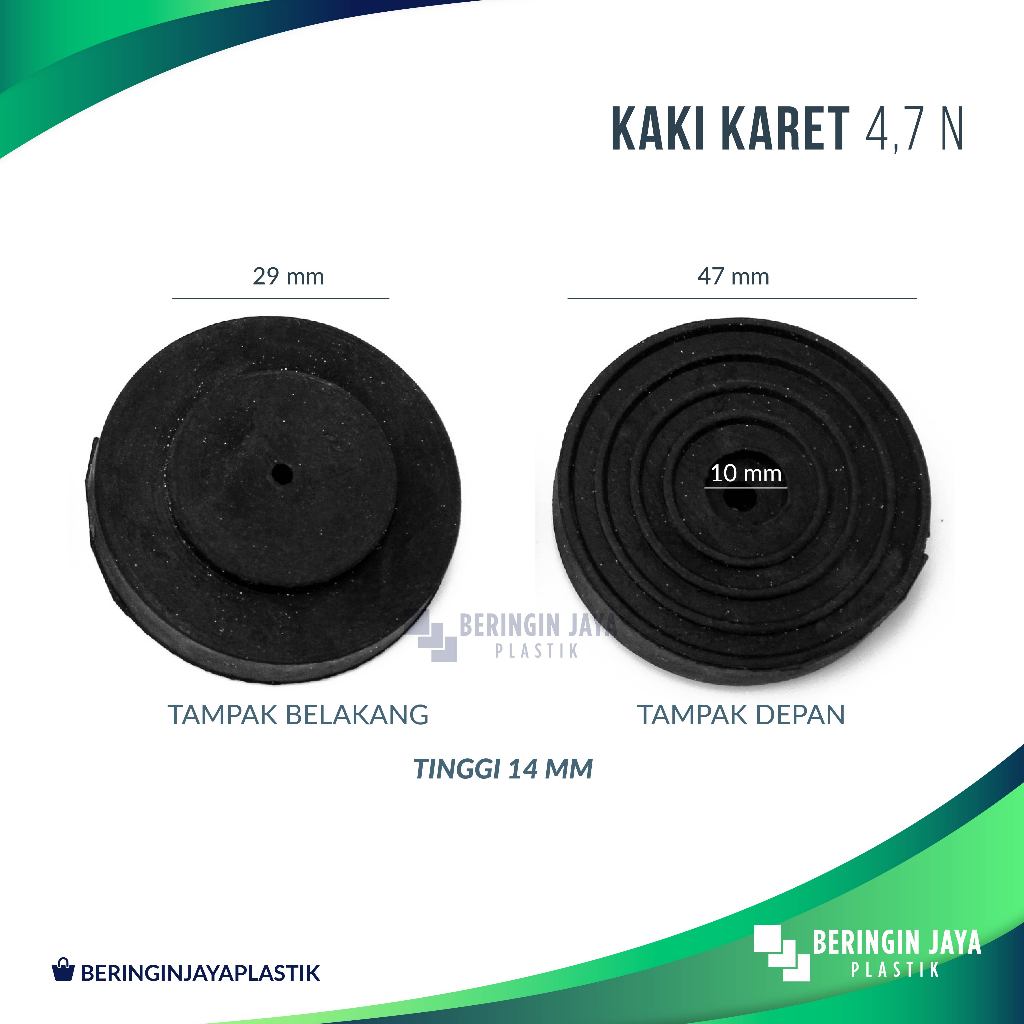 Kaki Karet 4,7 N (PVC) untuk Box Speaker / Power / Amplifier / Salon Speaker / Audio / Sound System 
