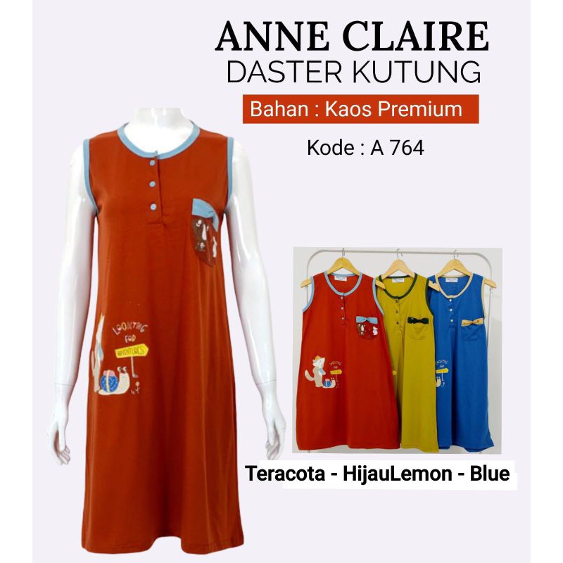 ANNE CLAIRE Daster Singlet Kutung Dewasa All Size A 764