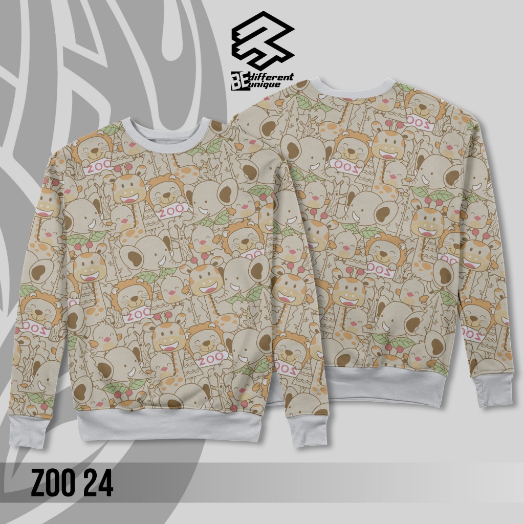 Sweater Crewneck Sweatshirt Family Couple Keluarga Dewasa Anak Unisex 3R Zoo 24