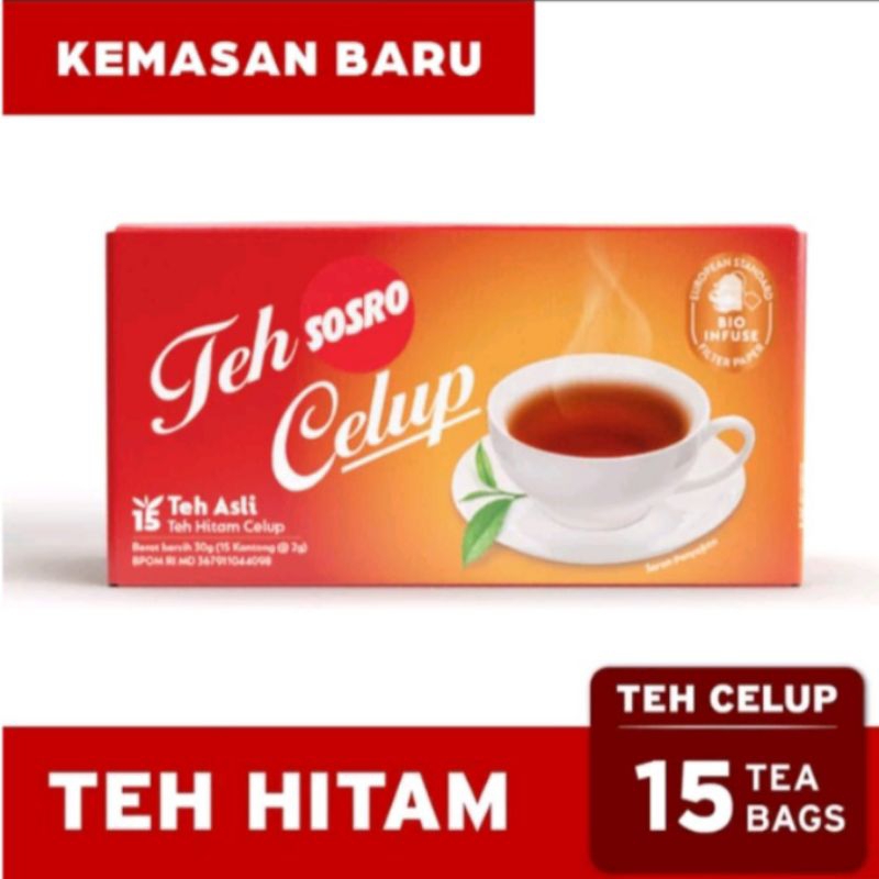 

Teh Celup Sosro 15 Bags x 2gr / Seger & Wangi