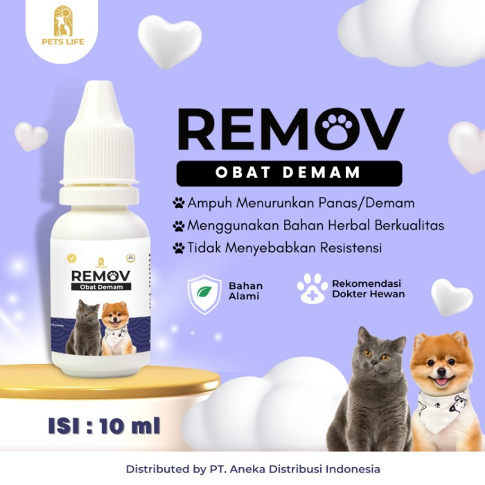 REMOV obat kucing demam 10ml obat demam kucing obat deman kucing