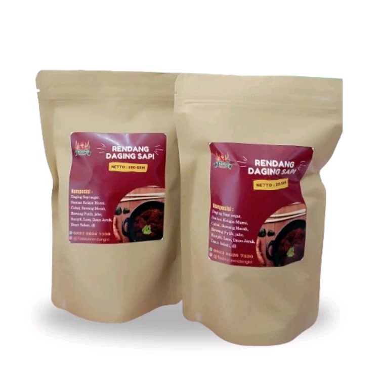 

Rendang Daging Sapi 250 grm Asli Minang - Tadayo Rendang