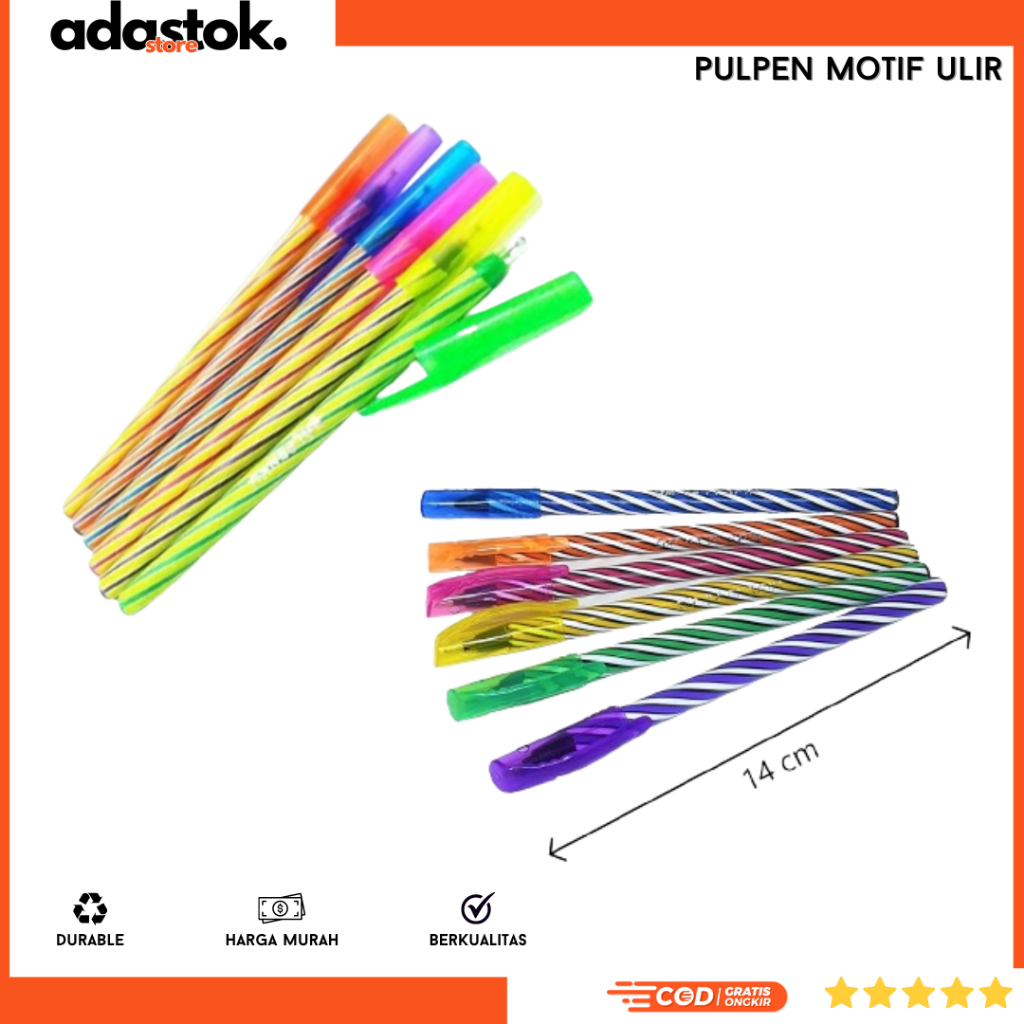 

✅[ ][] Pulpen Motif - AS0196 Puplen Lilin Ulir Spiral Murah