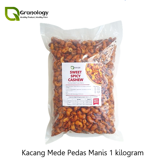 

Fried Sweet Spicy Cashew Nut / Mede Pedas Manis / Mede Thailand (1 kilogram) by Granology