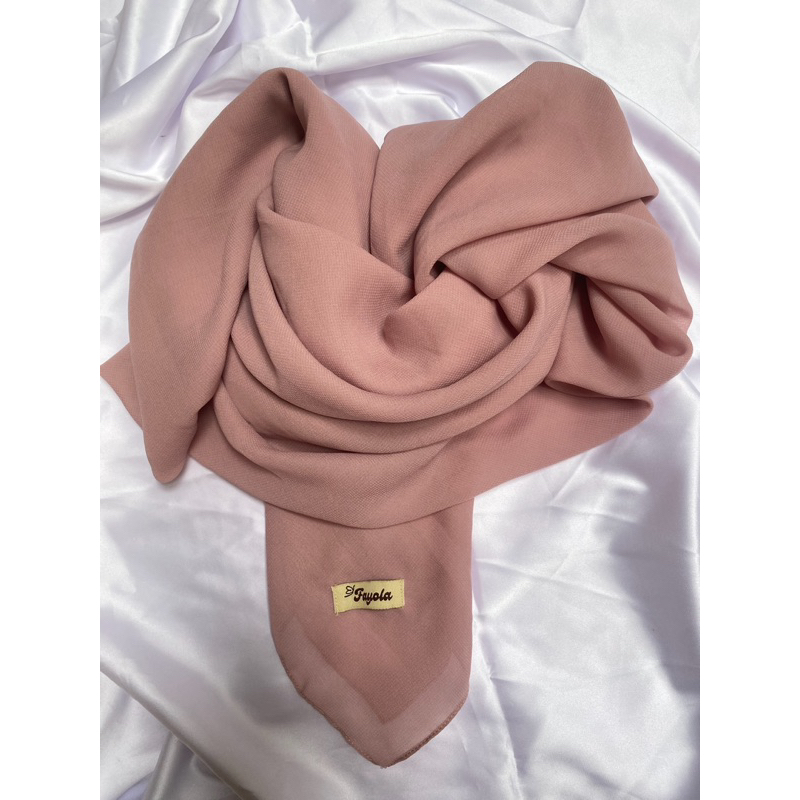 Hijab Plain Square / Segi Empat - Dusty Pink