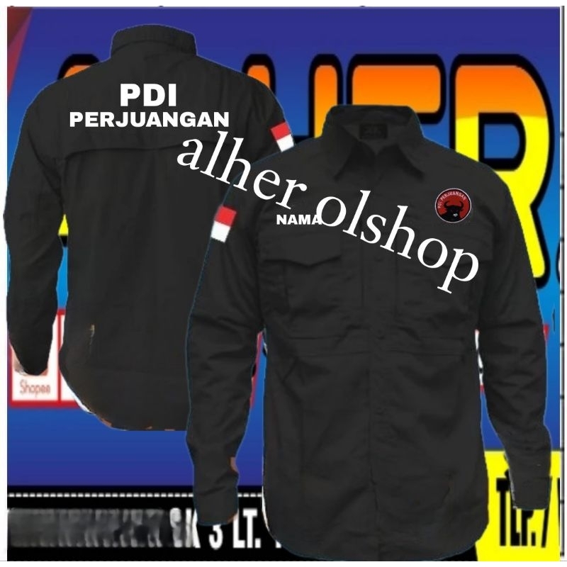 Kemeja tactical partai PDI baju tactical partai PDI kemeja PDI baju PDI seragam PDI kemeja partai PD