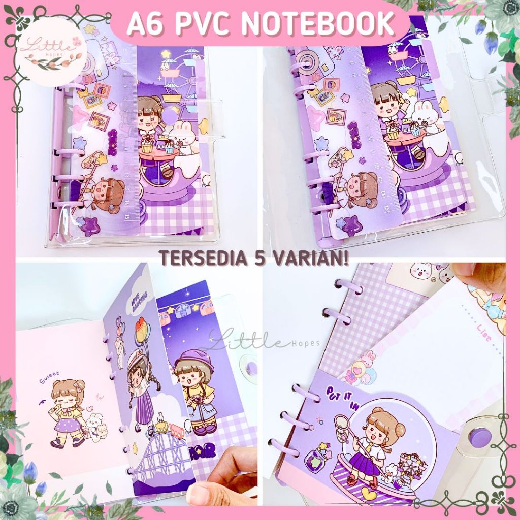 

Binder Buku Tulis Cover PVC A6 Notebook Ring Motif Anime Kartun Hadiah Anak Lucu Aesthetic COD Viral