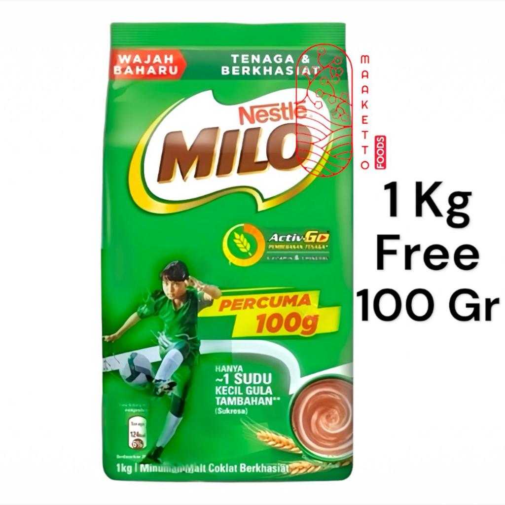 

Milo Malaysia Activ-Go / Milo Malaysia Bubuk Malt Coklat Refill 1kg